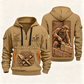 Blockmason Golden Craft Quarter Zip Hoodie Khaki front and back