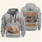 Blockmason Never Stops Quarter Zip Hoodie Light Grey front and back