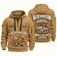 Blockmason Steady Hands Quarter Zip Hoodie Khaki front and back