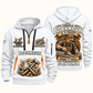 Blockmason Craft and Honor Quarter Zip Hoodie White front and back