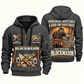 Blockmason Built with Pride Quarter Zip Hoodie Gray front and back