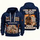 Blockmason Respect the Craft Quarter Zip Hoodie Navy front and back