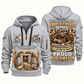 Blockmason Experienced Hands Quarter Zip Hoodie Light Grey front and back