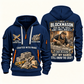 Blockmason Skills Remain Quarter Zip Hoodie Navy front and back