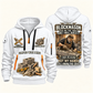 Blockmason Skills Remain Quarter Zip Hoodie White front and back