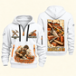 Bricklayer Masonry Tools Quarter Zip Hoodie White front and back