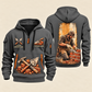 Bricklayer Brickwork Craft Quarter Zip Hoodie Gray front and back