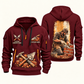 Bricklayer Brickwork Craft Quarter Zip Hoodie Wine Red front and back