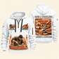 Bricklayer Once and Always Quarter Zip Hoodie White front and back
