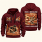 Bricklayer Once and Always Quarter Zip Hoodie Wine Red front and back