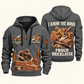 Bricklayer Proud Craftsperson Quarter Zip Hoodie Gray front and back