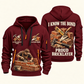 Bricklayer Proud Craftsperson Quarter Zip Hoodie Wine Red front and back
