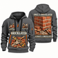 Bricklayer Lifelong Craft Quarter Zip Hoodie Gray front and back