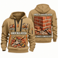 Bricklayer Lifelong Craft Quarter Zip Hoodie Khaki front and back