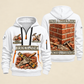 Bricklayer Lifelong Craft Quarter Zip Hoodie White front and back