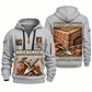 Bricklayer Built to Last Quarter Zip Hoodie Light Grey front and back