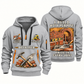 Bricklayer Work with Purpose Quarter Zip Hoodie Light Grey front and back
