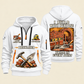Bricklayer Work with Purpose Quarter Zip Hoodie White front and back