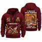 Bricklayer Work with Purpose Quarter Zip Hoodie Wine Red front and back