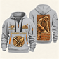 Bricklayer Golden Craft Quarter Zip Hoodie Light Grey front and back
