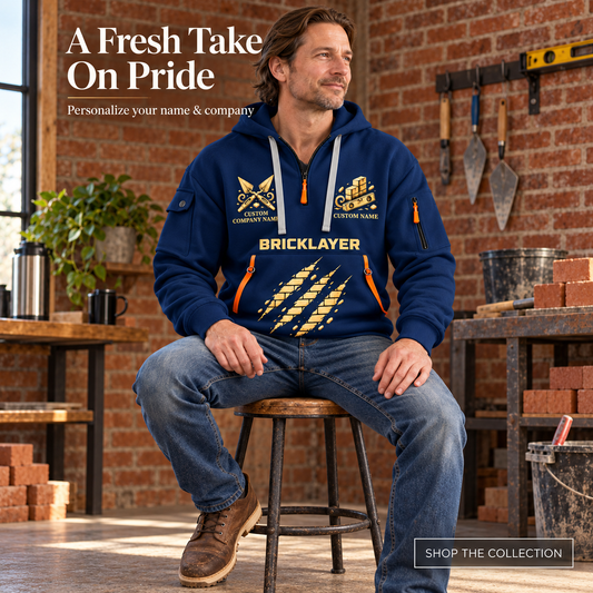 Bricklayer Craft in Motion Quarter Zip Hoodie Navy listing hero