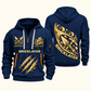 Bricklayer Craft in Motion Quarter Zip Hoodie Navy front and back