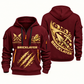 Bricklayer Craft in Motion Quarter Zip Hoodie Wine Red front and back
