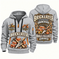 Bricklayer Steady Hands Quarter Zip Hoodie Light Grey front and back