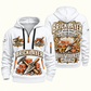 Bricklayer Steady Hands Quarter Zip Hoodie White front and back