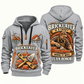 Bricklayer Craft and Honor Quarter Zip Hoodie Light Grey front and back