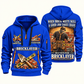 Bricklayer Built with Pride Quarter Zip Hoodie Blue front and back