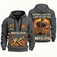 Bricklayer Built with Pride Quarter Zip Hoodie Gray front and back