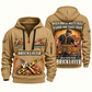 Bricklayer Built with Pride Quarter Zip Hoodie Khaki front and back