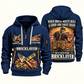 Bricklayer Built with Pride Quarter Zip Hoodie Navy front and back