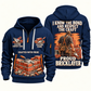Bricklayer Respect the Craft Quarter Zip Hoodie Navy front and back