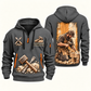 Stonemason Stonework Craft Quarter Zip Hoodie Gray front and back