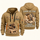 Stonemason Proud Craftsperson Quarter Zip Hoodie Khaki front and back