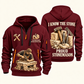 Stonemason Proud Craftsperson Quarter Zip Hoodie Wine Red front and back