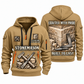 Stonemason Built to Last Quarter Zip Hoodie Khaki front and back