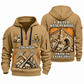 Stonemason Work with Purpose Quarter Zip Hoodie Khaki front and back
