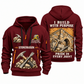 Stonemason Work with Purpose Quarter Zip Hoodie Wine Red front and back