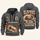 Stonemason Never Stops Quarter Zip Hoodie Gray front and back