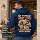 Stonemason Never Stops Quarter Zip Hoodie Navy listing hero