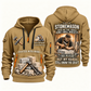 Stonemason Skills Remain Quarter Zip Hoodie Khaki front and back