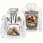Stonemason Skills Remain Quarter Zip Hoodie White front and back