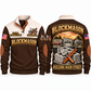 Blockmason Building Main Street Sports Sweatshirt Brown front and back