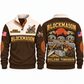 Blockmason Building Tomorrow Sports Sweatshirt Brown front and back