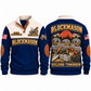 Blockmason Building Tomorrow Sports Sweatshirt Navy front and back
