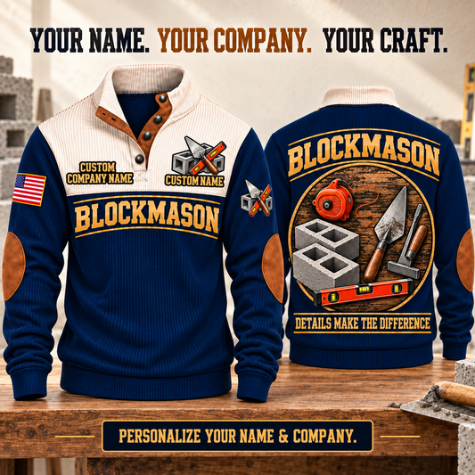 Blockmason Built With Care Sports Sweatshirt Navy listing hero
