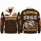 Blockmason Clean Courses Sports Sweatshirt Brown front and back